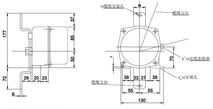 BX5700拉繩開(kāi)關(guān)外形圖